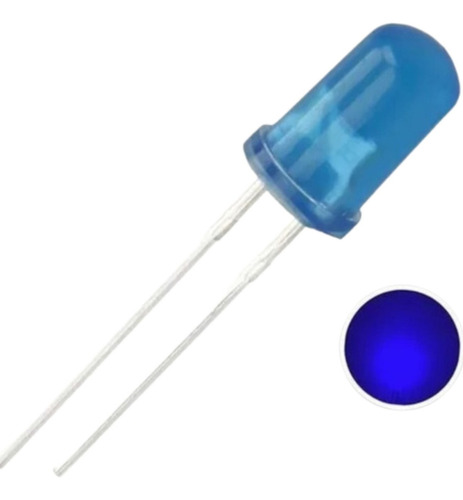 Kit Led Difuso 5mm - 100 Azul