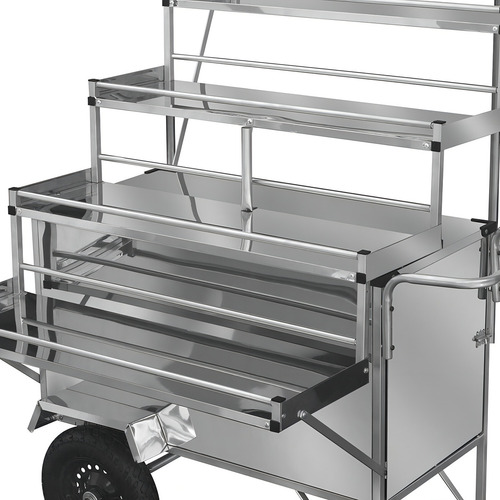 Carrinho Expositor Cefaz Inox Com Toldo Lex26p/t