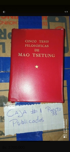 Libro Cinco Tesis Filosóficas De Mao Tsetung