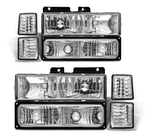 Adcarlights Conjunto Faro Delantero Para Chevy Silverado C10