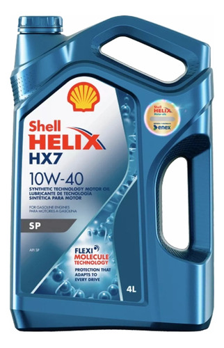 Aceite 10w40 Shell Helix Sintético Americano Gasolina 10000k