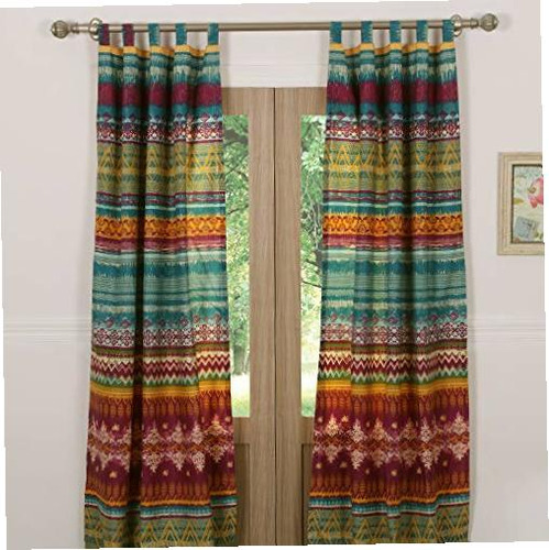Greenland Home Southwest Window Panel Pair Color Multicolor