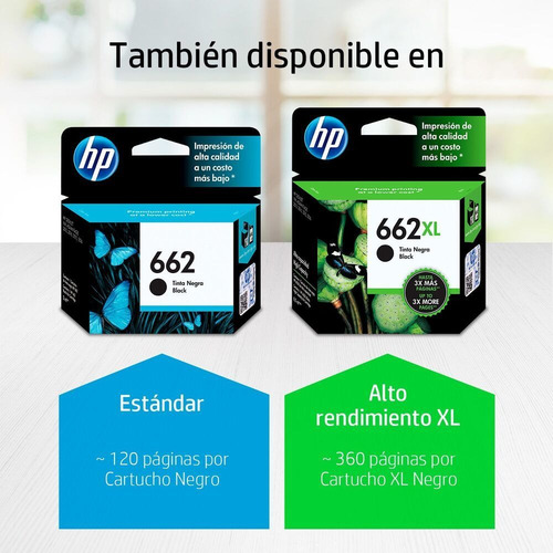 Imagen 4 de 9 de Cartucho De Tinta Hp Negro 662 Original
