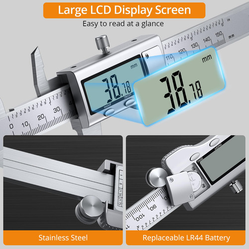 Calibrador Digital Neoteck 6 Pulgadas Acero Inoxidable Lcd