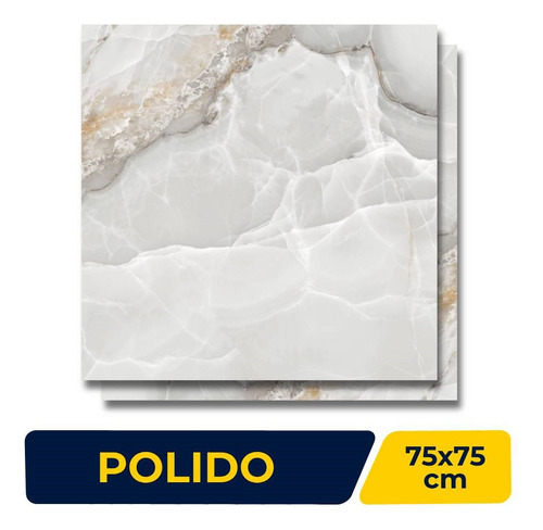 Piso Cerâmico Karina Onix Silver Hd 75x75cm Caixa 2,23m²