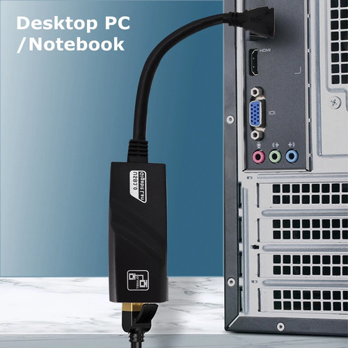 Adaptador Usb 3.0 A Ethernet Rj45 Lan Gigabit 10/100/1000 Mb
