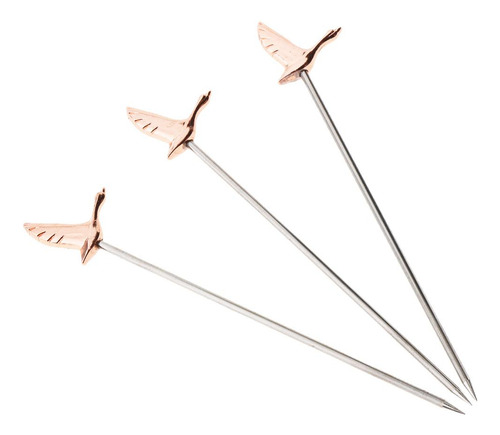 6 Piezas De Material Acero Swizzle Sticks Bar Cafe Cóctel