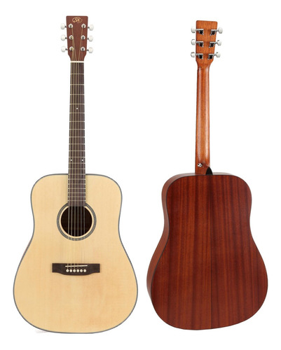 Guitarra Acústica Sx Sd304 Caoba Pino Abeto Rosewood - Plus