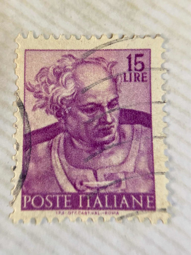 Sello Postal De Italia De 1961  Pintores 15 L