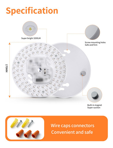 Kit De Repuesto De Luz Led Para Ventilador De Techo