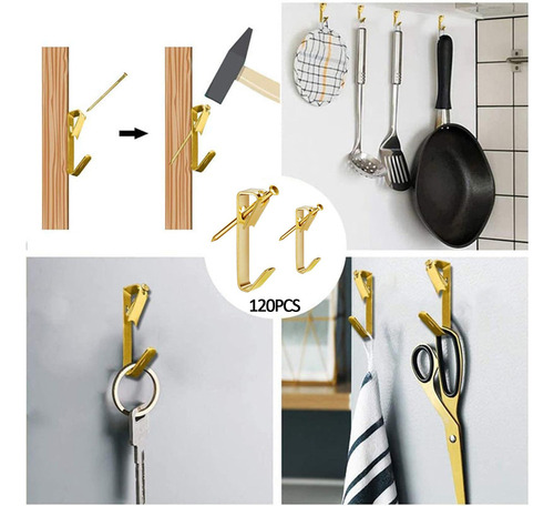 D 120 Ganchos For Cuadros Con Clavos Resistentes For Espejo,