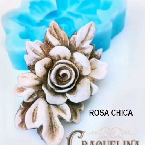 Molde Silicona Craquelina Modelo Rosa Chica 6x4cm {003-0203}