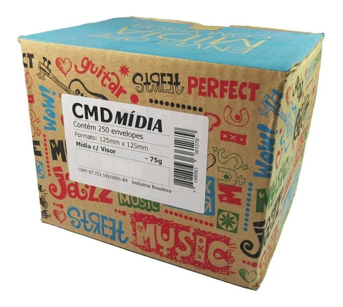 Imagem 1 de 4 de Capa Envelope Para Cd 125x125 75g Com Janela Branco Cx.c250