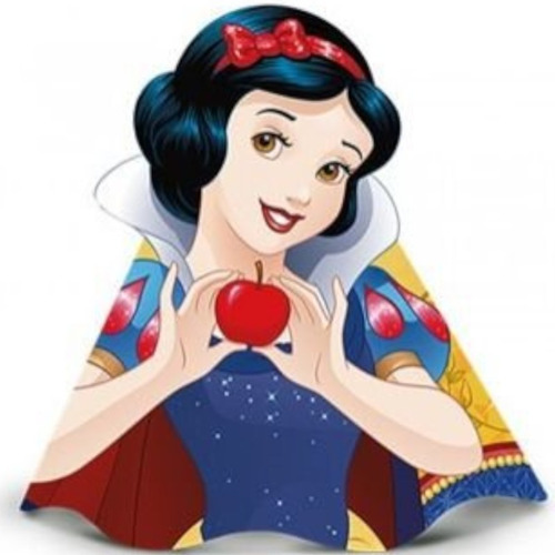 Chapeu De Aniversário Branca De Neve Classica - 12 Unidades 