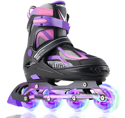 Patines En Línea Ajustables Con Ruedas Iluminadas Niñas Y Ni