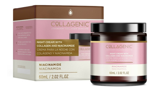 Crema Aclarante Facial 60ml. 10% Niacinamida, Colageno Tipo de piel Todo tipo de piel