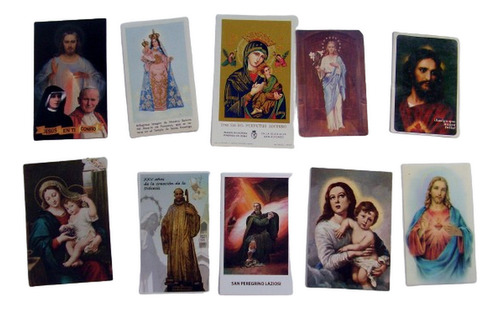 10 Tarjetas Religiosas Bolsillo Pocket Set 6