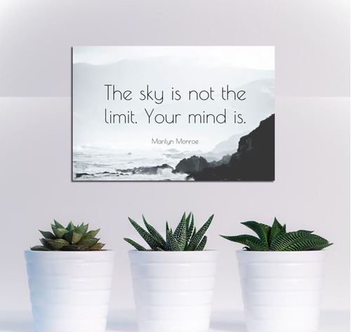 Cuadro 20x30cm Marilyn Monroe Frases Mind Limit