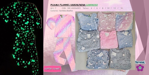 Imagen 9 de 9 de Pijama Invierno Mujer De Polar Soft Luminoso Terrenal