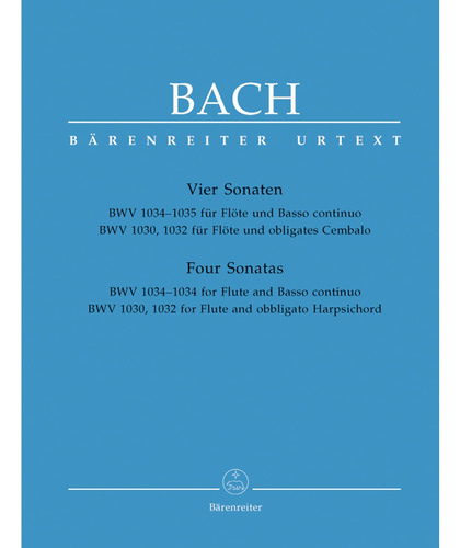 Sonatas Para Flauta Y Bajo Continuo Bach - Partitura Urtext