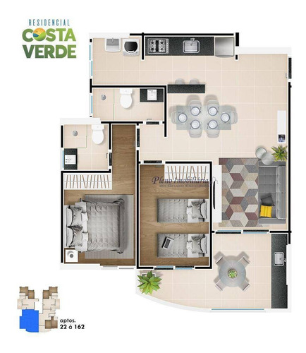 Imagem 9 de 24 de Apartamento Com 2 Dormitórios Sendo 1 Suíte, À Venda, 80 M² Por R$ 458.000 - Vila Atlântica - Mongaguá/sp - Ap1142