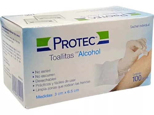 TOALLITAS CON ALCOHOL PROTEC C/100 – Chivali Mx