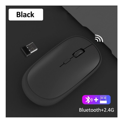 Mouse Recargable Dual Bluetooth + 2.4 Ghz Colores Pastel
