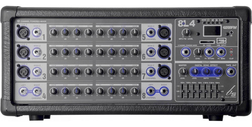 Consola Backstage Amplificada Mezcladora 8 Ch Usb Fm Sd 8l4