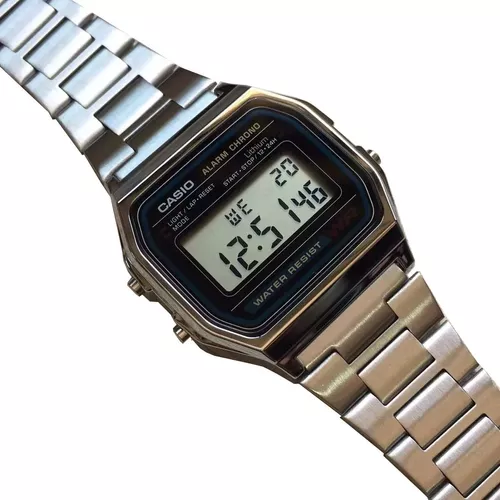 Reloj Casio A158WA-1DF Digital Vintage Plateado