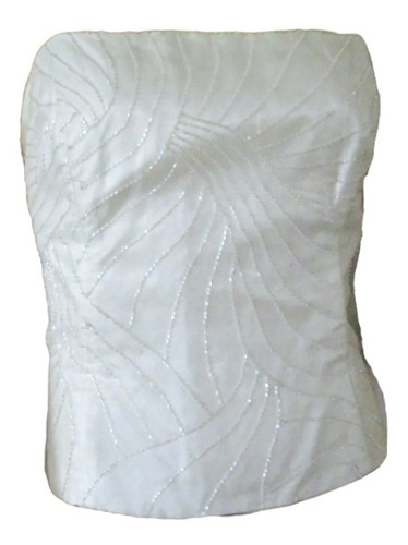 Corset, Fiesta, Novia, Muselina Crema/canutillos, Talla Xs