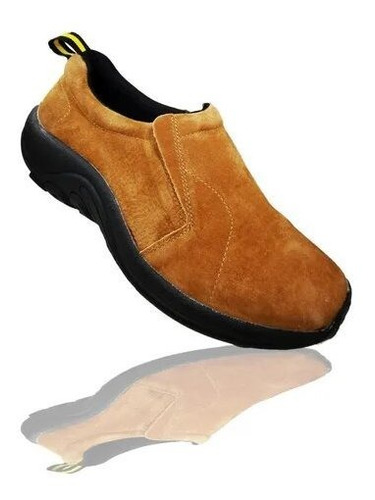 Zapatos De Hombre De Cuero Gamuzado Camel 887