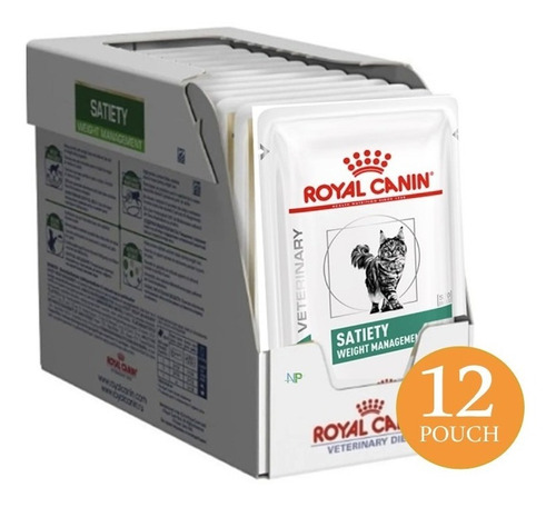 12 X Alimento Humedo Gato Royal Canin Pouch Satiety 85gr. Np