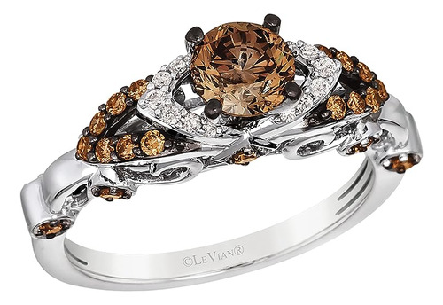 Levian Anillo Novia Quilate Chocolate Y Diamante Blanco Para