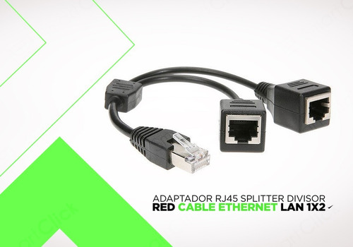 Imagen 8 de 10 de Adaptador Rj45 Splitter Divisor Red Cable Ethernet Lan 1x2