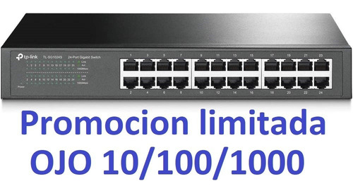 Imagen 1 de 6 de Switch 24 Puertos Gigabit Tplink 10/100/1000 Tl-sg1024s