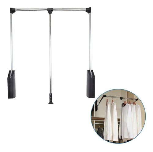 Elevador Percha Barra Articulada P/ropa Placard 60-83 Hafele