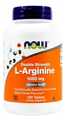 Ahora Alimentos Larginina 1000 Mg 120 Comprimidos Paquete De