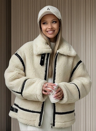 Campera Corderito Importada Oversize Tapado Ovejera Chaqueta
