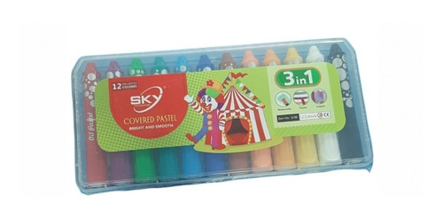 Lapices Crayones De Cera Set 6 Colores/ Tomasstore