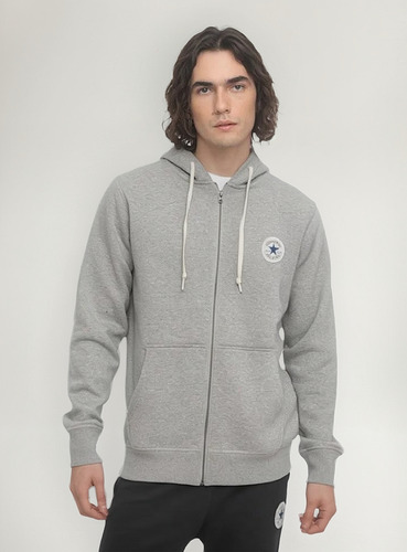 Polerón Hoodie Core Full Zip Gris Converse