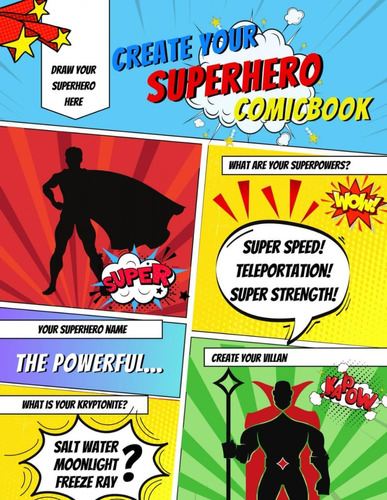 Libro: Blank Comic Book For Kids: Create Your Own Comic Book