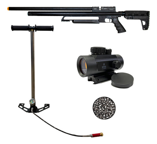 Carabina Pressão Pcp Tactical 5.5 Quickshot+bomba+reddot+chu