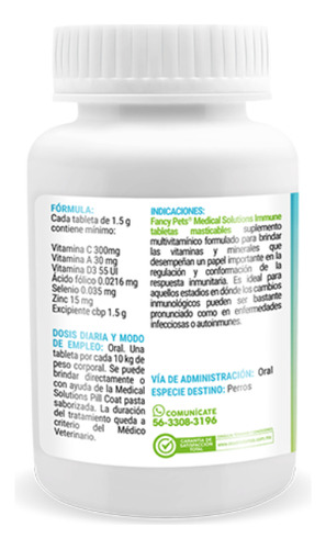Immune Tabletas Masticables P/ Perros 60 Tab