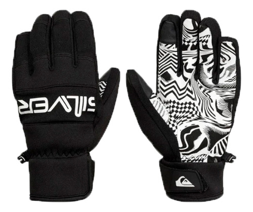 Guantes Quiksilver Snow Hombre Method  Negro Blanco Cli