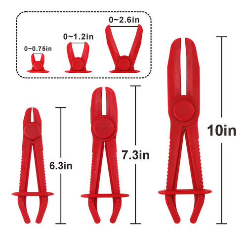 6 Pinza Manguera Flexibl Alicate Para Pellizco Freno