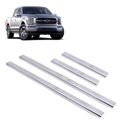 Soleira Inox 4 Portas F150 Cabine Dupla Lariat 2023 2024