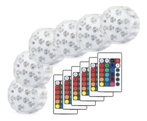 Pack 6 Luces Led Sumergible - Piscinas- Acuarios