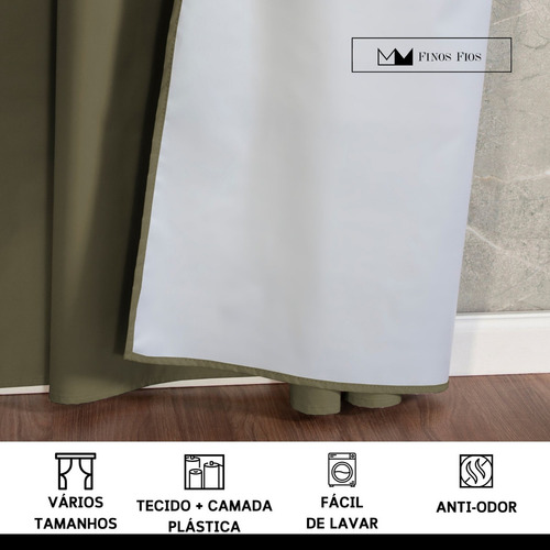 Cortina Blackout 100% Em Tecido + Pvc 3,00m X 2,70m Bege