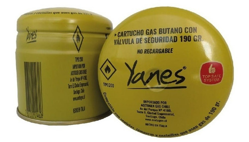 Gas Butano Camping 190 Grs No Recargable