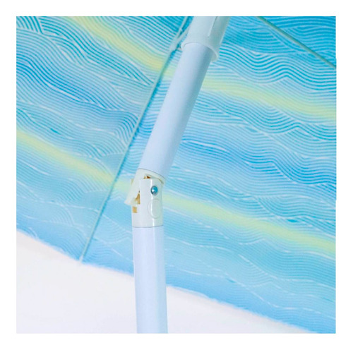 Sombrilla De Playa Y Jardín Nautica Plegable Protección Uv Color Ola De Viento